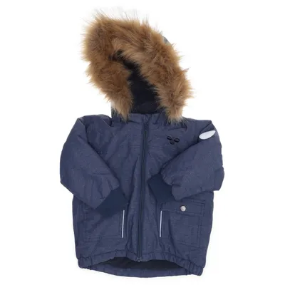 Winter coat (Blue) from Hummel Acrylic, Nylon, Polyester, Faux fur
