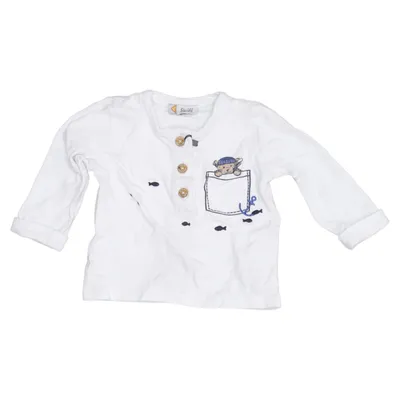 T-shirt manches longues (Blanc) de Steiff Coton, Élasthane