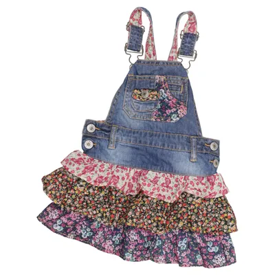 Dungaree dress (Blue, Multicolored) from LDB Industries Cotton