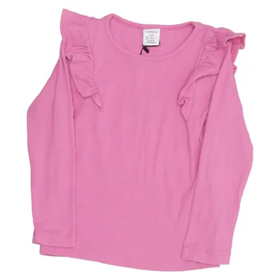 T-shirt à manches longues (Rose) de Lindex Kids Coton, Élasthane