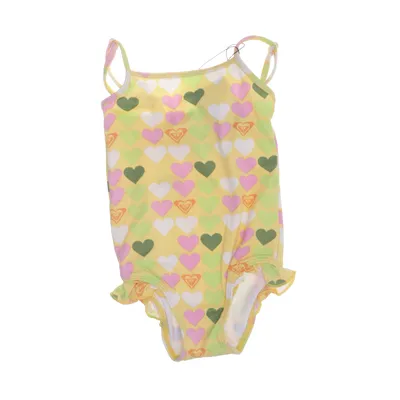 Swimsuit (Yellow, Pink, Green, White) from Roxy Teenie Wahine Elastane, Polyamide, Polyester