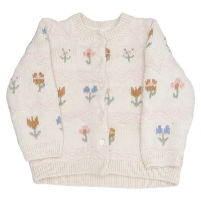 Cardigan (Beige, Flerfarvet) fra H&M Polyester, Akryl, Uld, Elastan