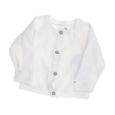 Cardigan (White) from Newbie by KappAhl Cotton, Polyamide