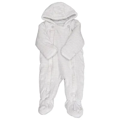 Barboteuse (Blanc, Gris) de M&S Baby Coton, Élasthane, Polyester