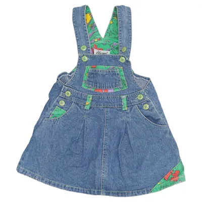 Robe salopette (Bleu, Multicolore) de Hazel Coton