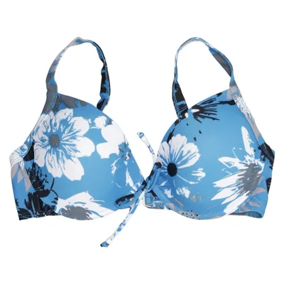 Bikini top (Blue, White, Black) from Swimwear by Ellos Elastane, Polyamide