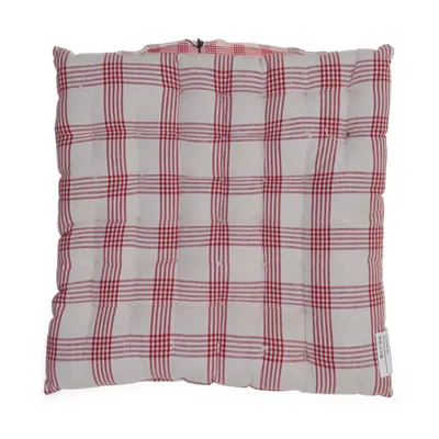 Sittdyna (Röd, Vit) Bomull, Polyester