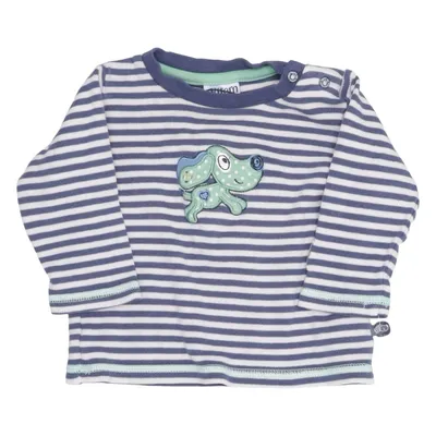 T-shirt à manches longues (Bleu, Blanc) de Salt and Pepper Coton