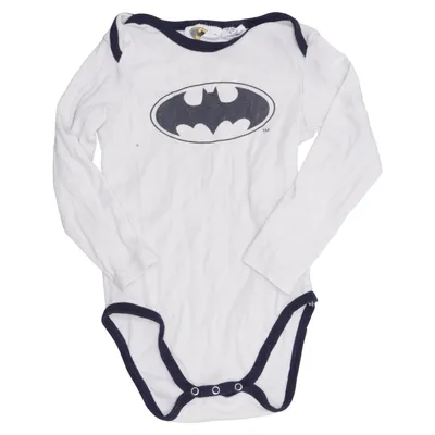 Body (Blanc, Bleu) de Batman Coton biologique