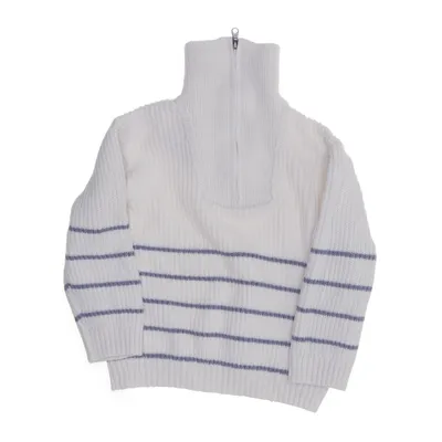 Tröja (Vit, Blå) från Zara Akryl, Bomull