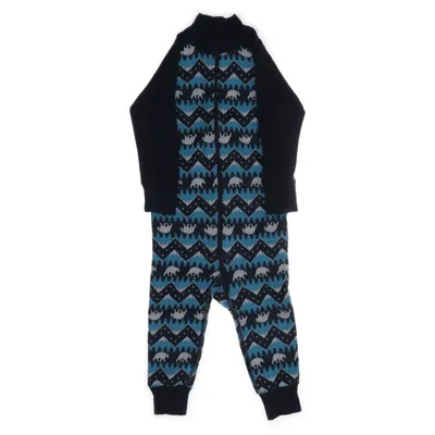 Sparkdräkt (Blå, Flerfärgad) från Polarn O. Pyret Merinoull