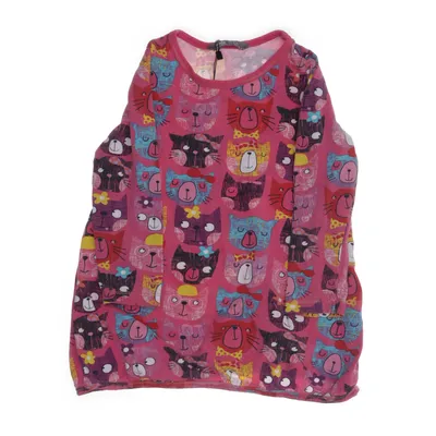Jurk (Roze, Meerkleurig) van Lindex Kids Katoen, Elastaan