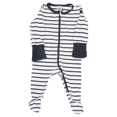 Rompers (Blue, White) from Polarn O. Pyret Elastane, Organic cotton