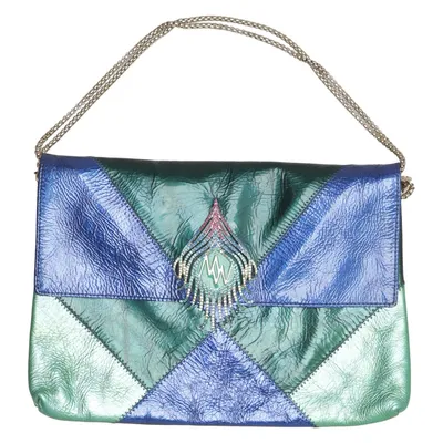 Shoulder-bag (Blue, Green, Multicolored) from Matthew Williamson for H&M Leather, Polyester