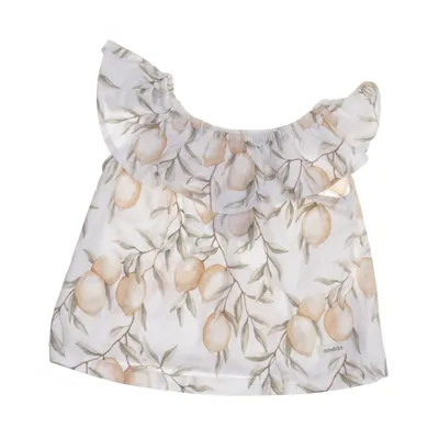 Topp (Vit, Flerfärgad) från Newbie by KappAhl Bomull, Elastan