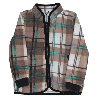 Fleece jacket (Brown, White, Green) from Warp Polyester
