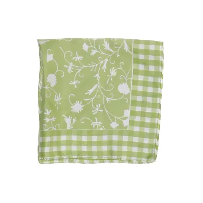 Handkerchief (Green, White) from Made in italy Silk