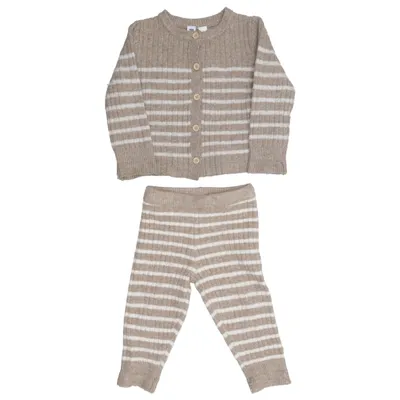 Sæt (Beige, Hvid) fra Rikiki Akryl, Elastan, Polyamid, Polyester, Uld