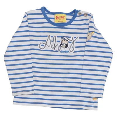 Long sleeve T-shirt (Blue, White) from Steiff Cotton