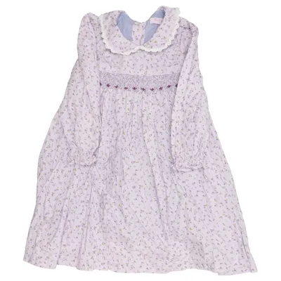 Dress (Purple, White, Multicolored) from Nibaoer Cotton