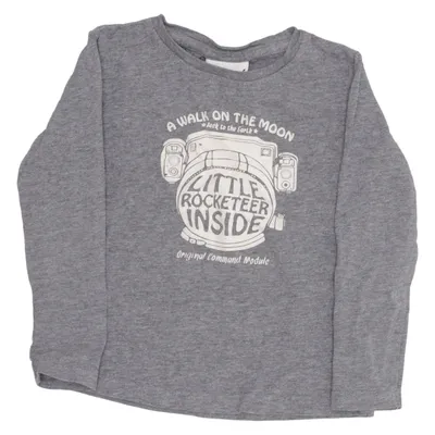 T-shirt à manches longues (Gris) de Zebralino Coton, Viscose