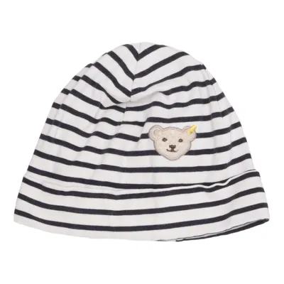 Beanie (White, Black) from Steiff Cotton, Elastane