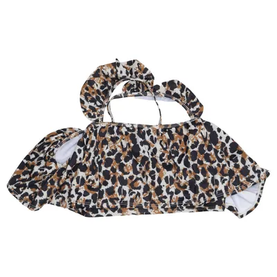 Bikini top (Zwart, Wit, Bruin) van NIX Elastaan, Polyester