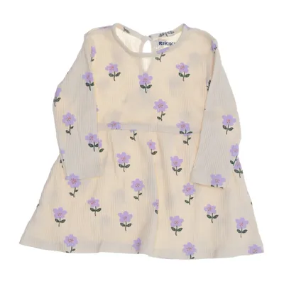 Dress (Beige, Purple) from Rikiki Cotton, Elastane