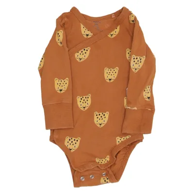 Body (Brun, Gul) från Lindex Baby Bomull, Elastan