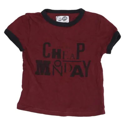 T-shirt (Rouge, Noir) de Cheap Monday Coton