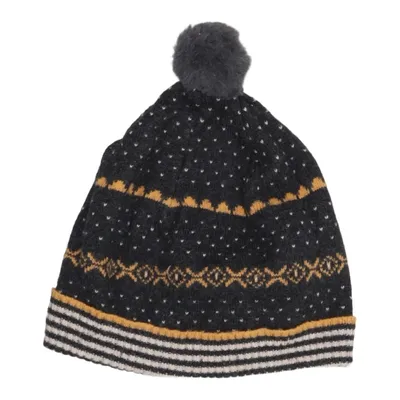 Pompon muts (Zwart, Meerkleurig)