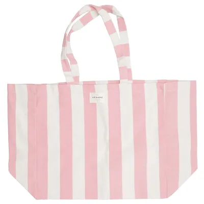 Canvas bag (Pink, White) from Sézane Recycled cotton