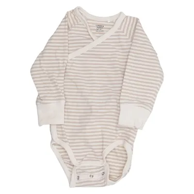 Body (Beige, Weiß) von Lindex Newborn Baumwolle, Elasthan