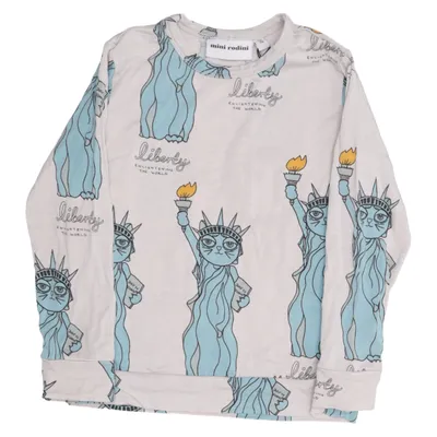 T-shirt à manches longues (Beige, Bleu, Multicolore) de Mini Rodini Élasthane, Tencel