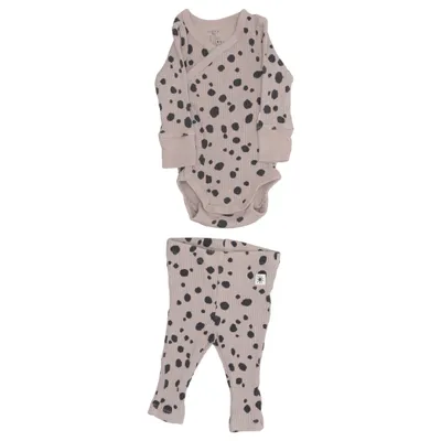 Sæt (Beige, Sort) fra Lindex Baby Bomuld, Elastan