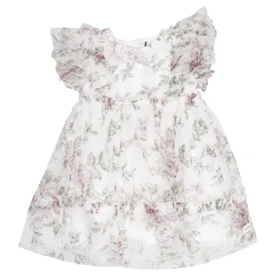 Dress (White, Green, Pink) from Newbie by KappAhl Cotton, Polyester