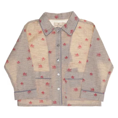 Pyjamasskjorta (Beige, Röd) från Konges Sløjd Ekologisk bomull