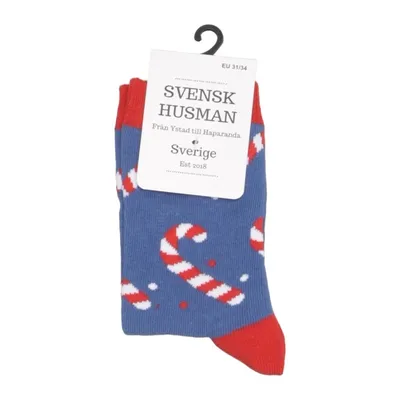 Chaussettes (Bleu, Rouge, Blanc) de Svensk Husman Coton, Élasthane, Polyamide