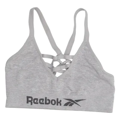 Sports bra (Gray) from Reebok Elastane, Polyamide, Polyester