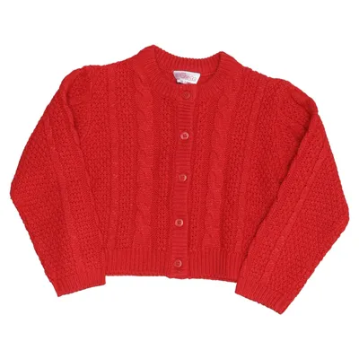 Cardigan (Rød) fra So Cute Akryl, Metallfiber