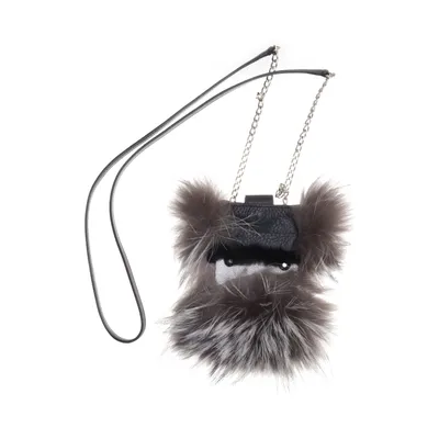 Skuldertaske (Brun, Sort, Hvid) fra Oh! by Kopenhagen Fur Pels, Læder