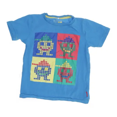 T-shirt (Blå, Flerfärgad) från Name It Mini Elastan, Ekologisk bomull