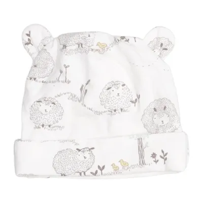 Bonnet (Blanc, Multicolore) de Lindex Newborn Coton, Élasthane
