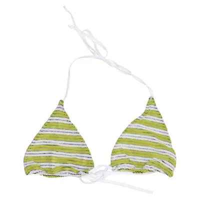 Bikini top (Green, White) from Bright Elastane, Polyamide, Polyester