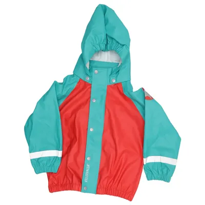 Regenjacke (Rot, Türkis) von Villervalla Polyester, Polyurethan
