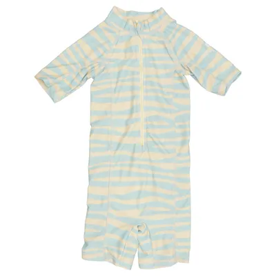 Sparkdräkt (Blå, Beige) från Geggamoja Elastan, Återvunnen polyester