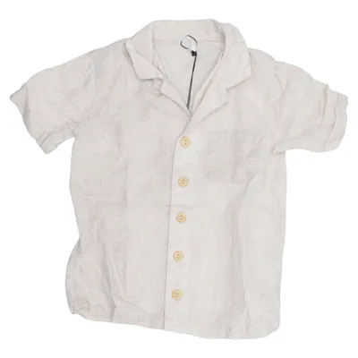 Korte mouwen shirt (Beige) van H&M Linnen
