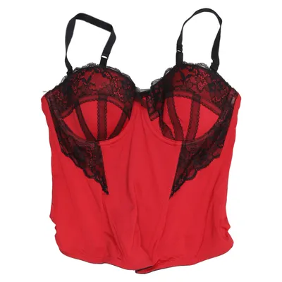 Bustier (Röd, Svart) från H&M Elastan, Polyamid, Polyester