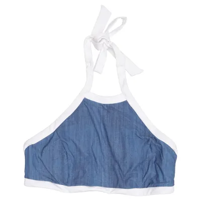 Bikini top (Blue, White) from Seafolly Elastane, Polyamide, Polyester