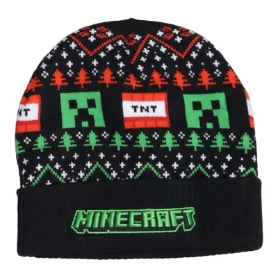 Beaniehue (Sort, Flerfarvet) fra Minecraft Akryl, Elastan, Polyamid
